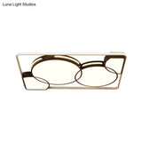 Circle Flushmount Led Light With Acrylic Modern Frame – Warm Or White