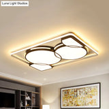 Circle Flushmount Led Light With Acrylic Modern Frame – Warm Or White