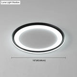 Circle Metal Shade Led Bedroom Flush Mount Ceiling Lamp - Minimalist Style
