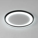 Circle Metal Shade Led Bedroom Flush Mount Ceiling Lamp - Minimalist Style Black / White