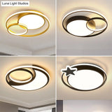 Circular Led Ceiling Light With Metallic Simplicity And Acrylic Diffuser - Flush Mount
