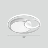 Circular Led Ceiling Light With Metallic Simplicity And Acrylic Diffuser - Flush Mount White / Large