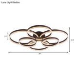 Circular Led Flush Mount Ceiling Light For Study Room With Natural/Warm/White Lighting