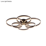Circular Led Flush Mount Ceiling Light For Study Room With Natural/Warm/White Lighting