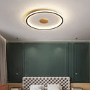 Circular Led Flushmount Ceiling Light In Black/Grey With Warm/White Lighting - 16.5/20.5 Diameter