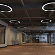 Circular LED Pendant Light in Black Black / 16’’ Lights