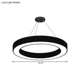 Circular LED Pendant Light in Black Lights
