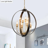 Classic Black Metal Chandelier - 4/8 Lights Ceiling Light Candelabra Style. Perfect For Living Room