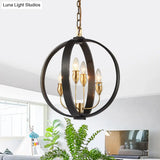 Classic Black Metal Chandelier - 4/8 Lights Ceiling Light Candelabra Style. Perfect For Living Room