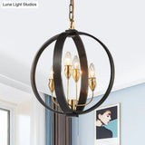 Classic Black Metal Chandelier - 4/8 Lights Ceiling Light Candelabra Style. Perfect For Living Room