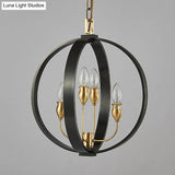 Classic Black Metal Chandelier - 4/8 Lights Ceiling Light Candelabra Style. Perfect For Living Room