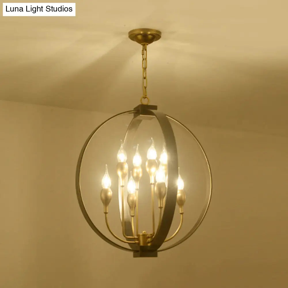 Classic Black Metal Chandelier - 4/8 Lights Ceiling Light Candelabra Style. Perfect For Living Room