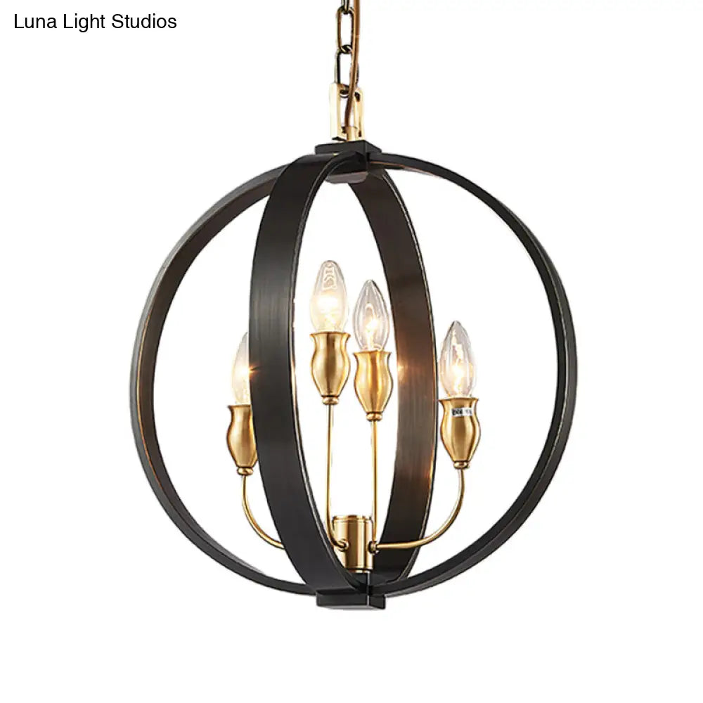 Classic Black Metal Chandelier - 4/8 Lights Ceiling Light Candelabra Style. Perfect For Living Room