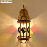 Classic Brass Wall Sconce With Ripple Glass And Gold Capsule Light