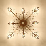 Classic Clear Crystal Led Semi-Flush Mount Ceiling Light With Leaf Design For Corridors 8 / Gold