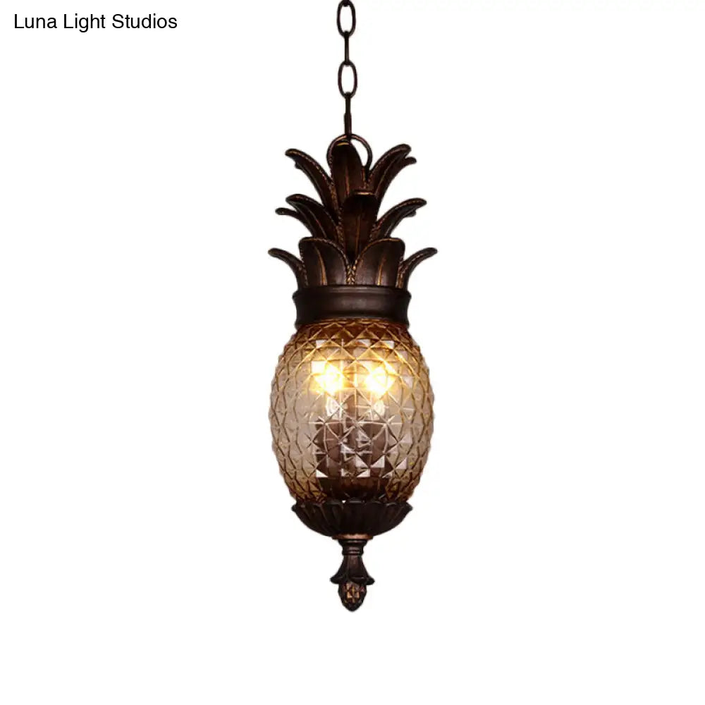 Classic Clear Glass Bubble Chandelier - 2-Light Prismatic Pendant Fixture For Balcony Lighting