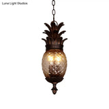 Classic Clear Glass Bubble Chandelier - 2-Light Prismatic Pendant Fixture For Balcony Lighting