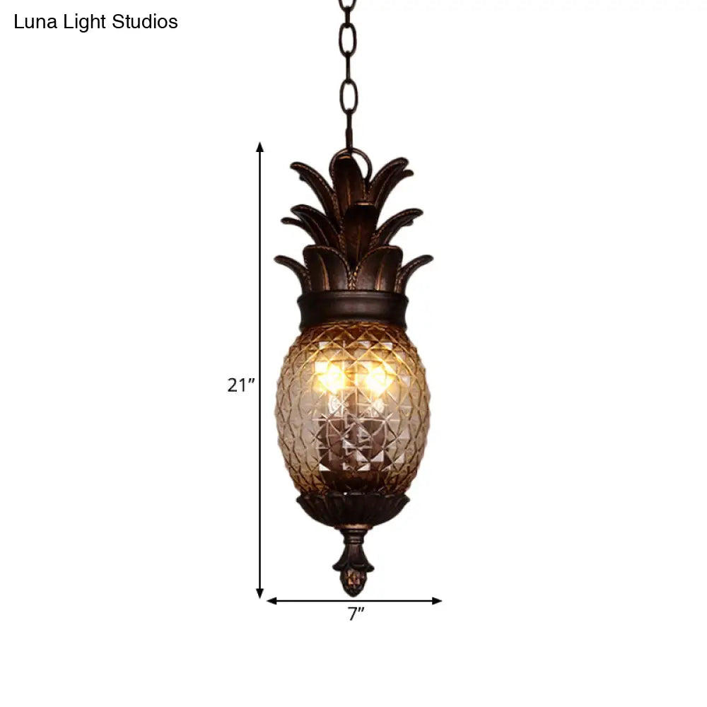 Classic Clear Glass Bubble Chandelier - 2-Light Prismatic Pendant Fixture For Balcony Lighting