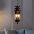 Classic Clear Glass Bubble Chandelier - 2-Light Prismatic Pendant Fixture For Balcony Lighting