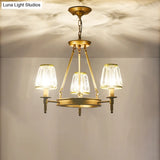 Classic Cone Crystal Prism Chandelier For Living Room Ceiling