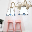 Classic Cone Wall Sconce With Curved Arm And White Glass - 2/3 Lights For Elegant Bathroom Lighting