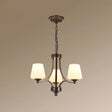 Classic Cream Glass Chandelier Pendant Light For Dining Rooms 3 / Black