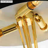 Classic Drum Reading Light Fabric Desk Lamp - Black Metal Base Bedroom Illumination Solution