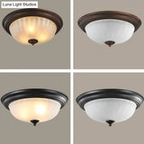 Classic Frosted Glass Dome Ceiling Light Fixture For Bedroom