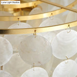 Classic Gold Shell Floor Lamp With Cascading Lighting For Living Room