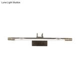 Classic Metal Led Bathroom Vanity Light In White/Warm With Bronze/Brass Sconce Available 3 Sizes