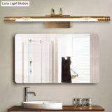 Classic Metal Led Bathroom Vanity Light In White/Warm With Bronze/Brass Sconce Available 3 Sizes