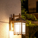 Classic Outdoor Solar Wall Lighting Fixture - House Shaped Aluminum Led Sconce Bronze /