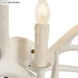 Classic Resin White Sconce Light Fixture - Wall Mounted 1-Light Open Bulb Design