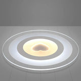 Clear Acrylic Ultra-Thin Flush Mount Ceiling Light - Simple Led Fixture For Living Room / 16.5’