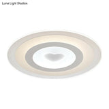 Clear Acrylic Ultra-Thin Flush Mount Ceiling Light - Simple Led Fixture For Living Room