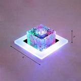 Clear Crystal Led Flush Mount Ceiling Light For Hallways And Corridors / 6’ Multi Color