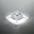 Clear Crystal Led Flush Mount Ceiling Light For Hallways And Corridors / 6’ White