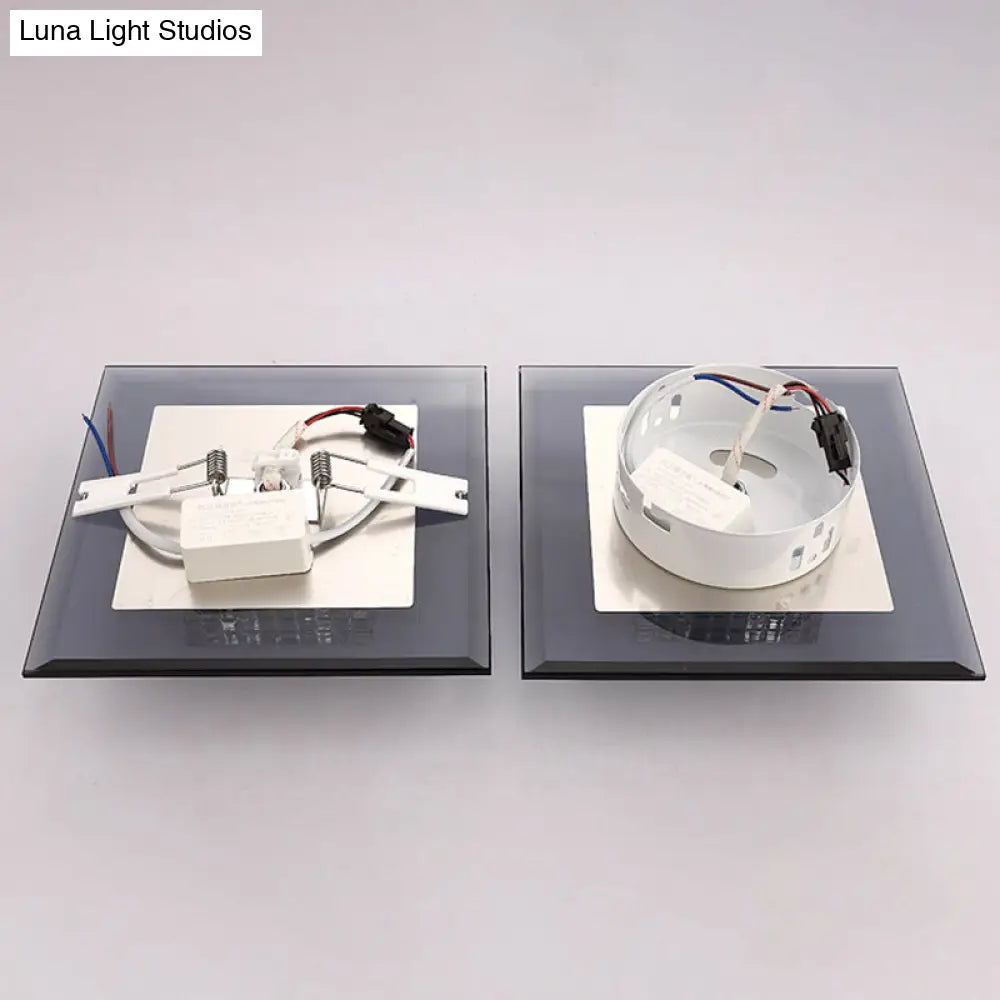 Clear Crystal Passage Led Flush Mount Ceiling Light - Simple & Sleek Design