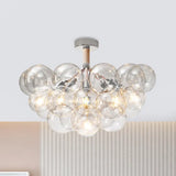 Clear Glass Bubble Ceiling Light For Child’s Bedroom Or Hallway - Simple Semi - Flush Mount