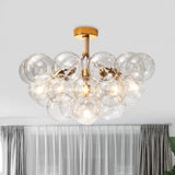 Clear Glass Bubble Ceiling Light For Child’s Bedroom Or Hallway - Simple Semi - Flush Mount