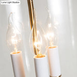 Clear Glass Pendant Chandelier - Colonial Style 3 Bulbs Bedroom Hanging Light
