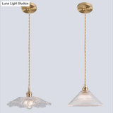 Clear Glass Retro Industrial Pendant Light For Kitchen - 1-Light Ceiling