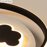 Cloud Ceiling Lamp: Black & White Cartoon Acrylic Led Light For Kindergarten