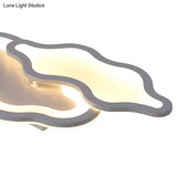 Cloud-Themed Ceiling Light Fixture For Kindergarten - Grey Flush Mount Acrylic Design