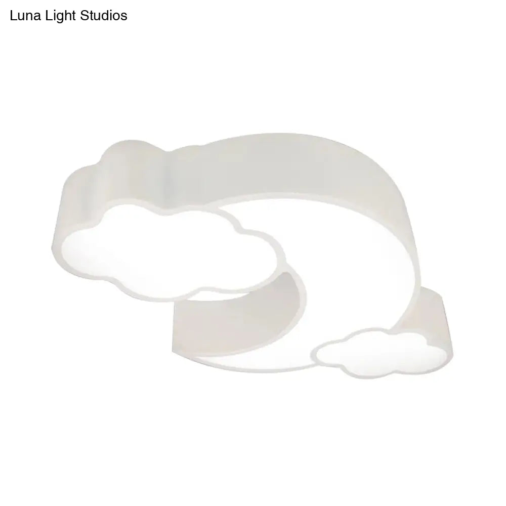 Cloudy Acrylic Flush Mount Ceiling Light For Classroom Or Child’s Bedroom