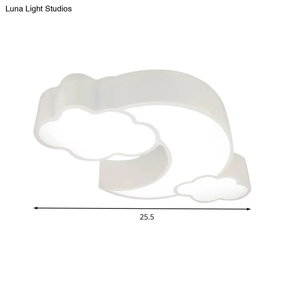 Cloudy Acrylic Flush Mount Ceiling Light For Classroom Or Child’s Bedroom