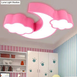 Cloudy Acrylic Flush Mount Ceiling Light For Classroom Or Child’s Bedroom