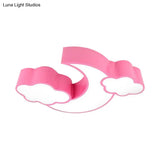 Cloudy Acrylic Flush Mount Ceiling Light For Classroom Or Child’s Bedroom