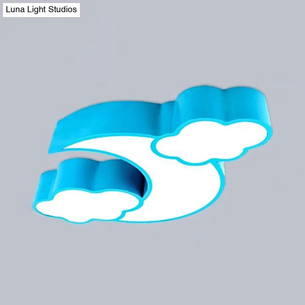 Cloudy Acrylic Flush Mount Ceiling Light For Classroom Or Child’s Bedroom