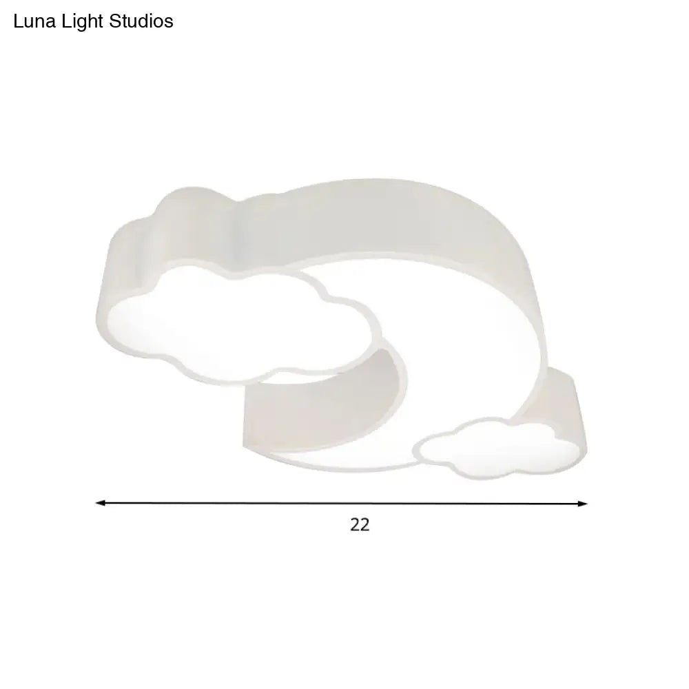 Cloudy Acrylic Flush Mount Ceiling Light For Classroom Or Child’s Bedroom